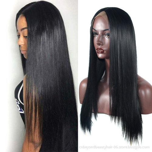 Long Straight Synthetic Wigs Heat Resistant  Fiber Hair 13x6 lace front wig with baby hair Wigs for Women
